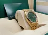 Luxury Fashion mens watch 41mm daydate Ref.228238 green Dial 18k gold Stainless steel band Automatic mechanical Wristwatch