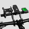 Componentes de guidão de bicicleta WEST BIKING MTB Extensor de guidão de carbono para estrada Alça integrada Barra de alumínio Suporte para telefone com luz para computador 230808