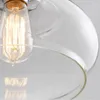 Lampes suspendues American Country Wood Grain Lights Retro Single Head Mini Clear Glass Led Lighting For Fixture Kitchen Bar El Shop