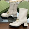 Mode nouvelles bottes femmes de qualité supérieure cuir verni peau de vache haute élasticité bande élastique chaussures plates confortables designer couleur mélangée fond épais cheville g botte 34-42