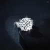 Кластерные кольца 8 925 Серебро Создано Moissanite Diamonds Gemstone Свадебное обручальное кольцо валентинки /годовщина подарки подруги жене