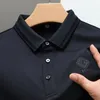 Polos pour hommes luxe graphique imprimé polo pour hommes 2023 automne mode respirant revers t-shirt décontracté à manches longues Ropa Hombre Roupa 230808