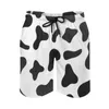 Pantaloncini da uomo Board Cow Print Skin Texture Casual Costume da bagno Macchie bianche e nere Asciugatura rapida Sport Surf Beach