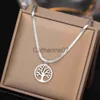 Pendant Necklaces Stainless Steel Necklaces Snake Herringbone Blade Chain Trend Gothic Vintage Fortune Tree Pendants Necklace For Women Jewelry J230809