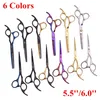 Scissors Shears Hair 5 5 6 0 Professional Hairdressing Thinning Barber Scissor Set Cutting 440C Japan Steel 888 230809