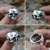 Cluster Rings LINSION 925 Sterling Silver Skull Ring Mens Biker Rock Punk TA171 US Taille 7 à 15