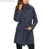 Women's Leather Faux Leather Women's Raincoat Solid Outdoor Jacket Hooded Raincoat Windproof Comfortable Loose Fit High Quality Jacket Roba De Mujie Z230809