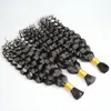 Brazilian Water Curly Hair Bulks 10-30inch Natural Color Yirubeauty 100% Human Hair Extensions One Piece