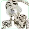 Brins bracelet charme de cristal blanc perles de coeur diy bijoux pendentif entier4655499