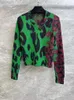 Damenpullover Mode Hohe Qualität Kaschmir Mohair Jacquard Leopard Pullover Für Frauen 2023 V-ausschnitt Langarm Bunte Jumper Dame Herbst