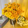 Decorative Flowers Artificial Flower Ins Chamomile Daisy Fake Plants Simulation Bouquet Gerbera Living Room Table For Wedding