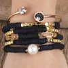 Braccialetti con ciondoli RH Fashion Bohemia Jewelry Beaded Polymer Clay Charm 6pc Stack Bracciali Bangle Set per regalo donna 230809