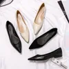 GAI GAI GAI Платье женское, большие размеры 42, 43, 44, однотонное, базовый стиль, универсальные черные рабочие туфли из флоковой кожи с острым носком 230809