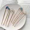 Simple U Shape Hair Clips Pins For Women Girls Hair Sticks Bruden Hair Styling Accessories Gold Color Metal Hairpins Barrettes