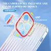 Clear Kickstand Phone Cases pour iPhone 15 Pro Max 14 Plus 13 12 Transparent Stripe Slim Simple Antichoc Cover Camera Protection Shell