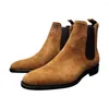 Stiefel Männer Wildleder Ankle Formale Casual High Top Schuhe Anti-slip Atmungsaktiv Für Outdoor-Mode Mann Zapatillas Hombre Dropship