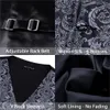 Herrvästar Designer Mens Classic Black Paisley Jacquard Folral Silk Waistcoat Vests Handkakor Tie Vest Suit Pocket Square Set Barry.Wang 230808