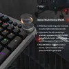 clavier mécanique de jeu filaire avec 104 touches rétro-éclairage mixte noir et gris avec boutons multifonctions disposition français us es rs