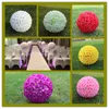 Dekorativa blommor 20 cm 8 "Artificiell kryptering Rose Silk Flower Kissing Balls Hanging Ball Christmas Ornament Wedding Party Decorations