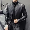 Men's Jackets Men Slim Autumn Brand 2023 Causal Vintage Leather Jacket Coat Spring Outfit Design Motor Biker Pocket PU 230808