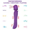 Eggsbullets Vasana 3 in 1 Clit Subking Av Wand Dildo Vibrators Flapping Stimtor Clitoris Sucker Massager for Nipple Gspot Clitoral 230808