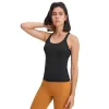 L-129 Ärmelloses Yoga-Weste-T-Shirt, einfarbig, Damenmode, Outdoor-Yoga-Tanktops, Sport, Laufen, Fitnessstudio, Tops, Kleidung