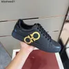 sapatos Feragamo baixo nova família esportes masculinos e sapatos de lazer impressos sapatos top pequena placa branca 5D sapatos F verão rendas até sapatos masculinos da moda 9Z6N INWU