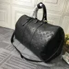 Designers Duffel Bags 50CM luxury large capacity travel women men Genuine Leather shoulder Fashion bag carry rivets with lock2601