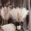 Kwiaty dekoracyjne 10pcs Faux Pampas Decor Decor Kwiat Art Art Waza wypełniacz sztuczna pompatyczna scena przyjęcia weselnego Boho S.