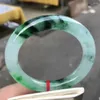 Bangle Отправить сертификат класса jadite myanmar Jades Round Women Healing Jewelry Real Burma Сертифицированные нефритовые браслеты