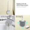 Porte-brosse à dents en silicone tête de brosse toilette base anti-fuite pratique couvercle de rangement sanitaire nettoyage mural 230809