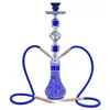 Shisha 21hookah Luxury 2 Slang Hopah Komplett uppsättning med alla vattenpipa tillbehör Mosaikglas Vase Bottle Body Narguile Completo HKD230809