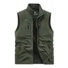 Men's Vests Work Vest Men Men's Summer Tactical Military Motorcyclist Multi-pocket Sleeveless Jacket Fishing Clothing Hunting Coat MAN Coats 230808