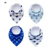 INS Baby Fox Bebe Burp Cloths Infant INS Triangle Bibs Newborn Cartoon Saliva Waterproof Cotton Double Layer Bibs Turban Bandana ScarfZZ