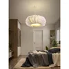 Lampes suspendues Art Led Lustre Lampe Lumière Chambre Décor Et Haute Qualité Nordique Simple Moderne Plume Chambre Étude