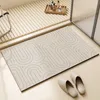 Modern Simplicity Diatom Mud Bathroom Floor Mat Toilet Home Absorbent Door Carpet Bathroom Entry Square Non-slip Soft Foot Mats HKD230809