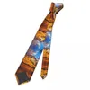 Bow Ties Sea Men slipsar mager polyester 8 cm klassisk natur naturlig landskap hals för män kostymer tillbehör cravat cosplay