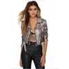 Kvinnorjackor Spring Black Lapel Oblique Zipper Crop Pu Jacket Punk Style Silver Bandage Women Pu Leather Jacket Coat Casual Crop Tops H303 230808