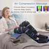 Appareil de massage des jambes Appareil de massage des jambes Compression de l'air pour la circulation Pieds de mollet Muscle de la cuisse Dispositif séquentiel de bottes avec contrôleur portable Chaleur du genou 230808