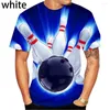 Men's T Shirts 2023 Est Bowling 3d Printed Shirt Summer Cool Short Sleeve