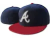 Bonne qualité marque Braves une lettre casquettes de Baseball hommes femmes camionneur sport os aba reta gorras ajusté chapeaux H5-8.9