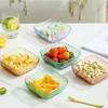 Plates Snack Serving Tray Fruit Vegetable Dish Bowl Storage Organizer For Portable Appetizer Tra