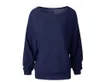 Maglioni da donna Primavera Maglioni lavorati a maglia larghi Maglione Top Moda donna O-Collo Manica lunga Pullover da donna Maglione Bat Wing Casual Top