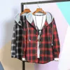 Herrjackor I 2023 Spring Hong Kong Style Single Breasted Shirt Loose Casual Student som bär långärmad hoodie 230809