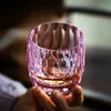 JINYOUJIA Japanese Edo Kiriko Diamond Face Crystal Glass Hand Carved High Transparent Whiskey Thick Wine Glass Gift Box HKD230809