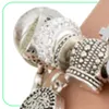 Brins bracelet charme de cristal blanc perles de coeur diy bijoux pendentif entier4655499