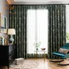 Ren gardiner American Country Pastoral Style Curtain Green Bedroom Living Room Forest Plant Cotton and Linen Blackout Floortoceiling Window 230808