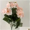 Decorative Flowers Wreaths 1Pc 36Cm Artificial Bouquet Party Decoration Fake Plants Flower For Christmas Home Living Room Table Deco Dh5Pw