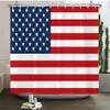 Tandborstehållare United States Flag Shower Curtain Set America Printed Bath Curtains Badrum Dekor Toalettlocket Cover Nonslip Rugs Mats 230809