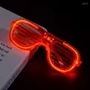 Sunglasses 10pcs LED Glasses Glow Fashion Heart Shutters Shape Nightclub Disco Light Eyewear Party Birthday Wedding Festival Suppli